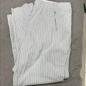 DKNY Striped Gray Pants